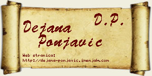 Dejana Ponjavić vizit kartica